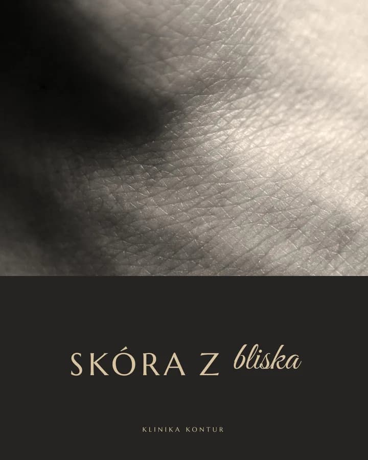 Siatka profilu przykładowego salonu Klinika Kontur, styl: grafit, czerń i biel