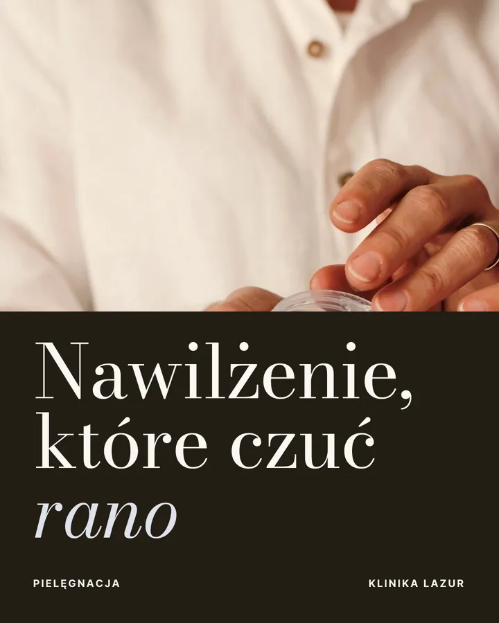 Siatka profilu przykładowego salonu Klinika Lazur, styl: pudrowy błękit i szeryf