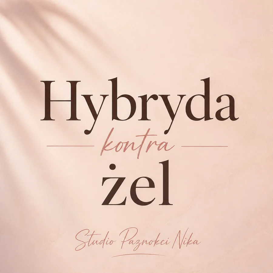 Grafika z panelu: typograficzna plansza „Hybryda kontra żel”